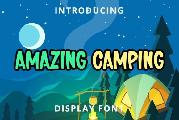 Amazing Camping: A Display Font That Elevates Digital Marketing Visuals