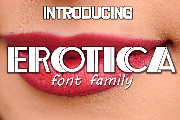 Erotica: A Bold Display Font for Crafters