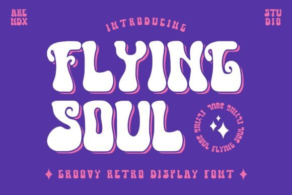 Flying Soul: A Groovy Display Font for Modern Editorial Design