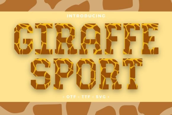 Giraffe Sport: A Unique Display Font for Bold Branding