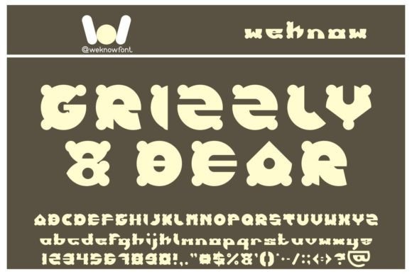 Grizzly and Bear: A Whimsical Display Font for Marketers