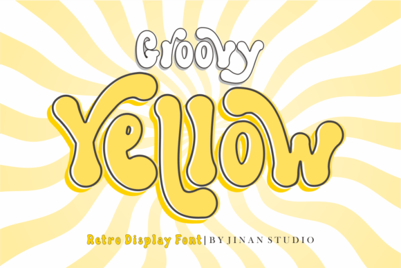 Groovy Yellow: A Playful Retro Font for Bold Branding and Creative Design