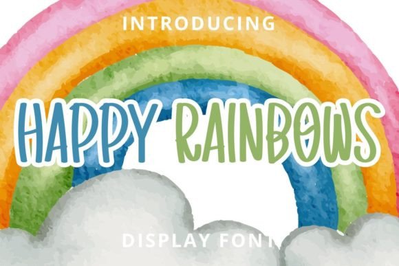 Happy Rainbows: A Playful Display Font for Modern Web Design Projects