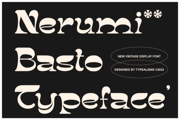 Nerumi Basto: A Vintage Display Font for Editorial Design and Digital Publishing