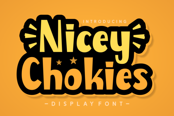 Nicey Chokies: A Starry Display Font for Crafters