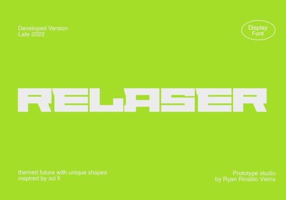 Relaser: A Futuristic Display Font for Bold Campaigns