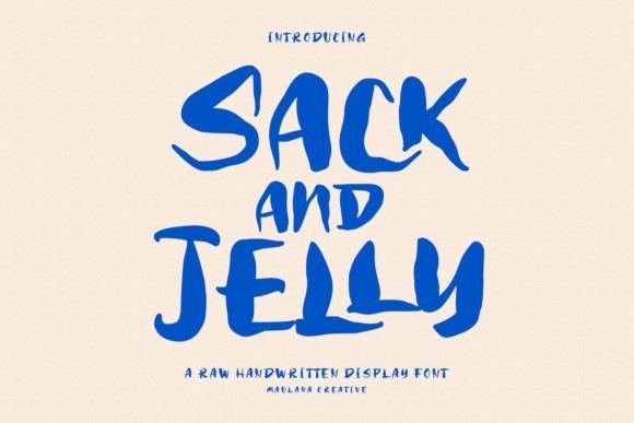 Sack and Jelly: A Handwritten Display Font for Bold Brand Identities