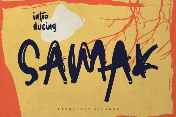 Samak: A Stylish Brush Display Font for Editorial Design