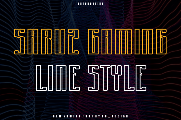 Saruz Gaming: A Bold Display Font for Brand Identity
