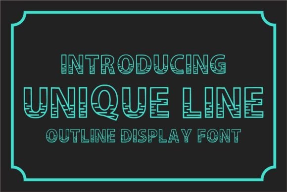 Unique Line: A Bold Display Font for Crafters and Product Designers