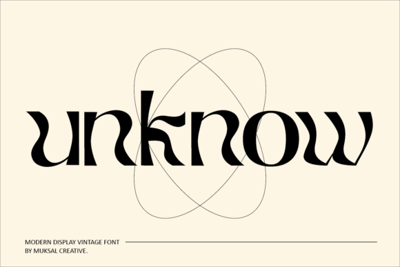 Unknow: A Modern Display Font for Editorial Design and Digital Publishing